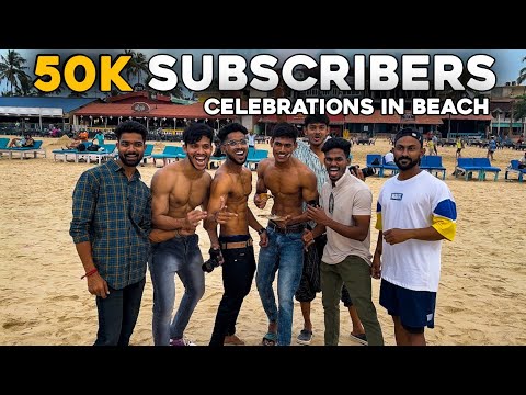 50k subscribers celebration in beach 🏝️ || Exploring goa with @KoushikLee |@Telugabbayishiva