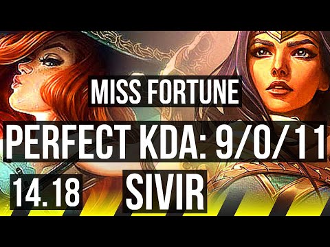 MISS FORTUNE & Taric vs SIVIR & Lulu (ADC) | 9/0/11, Legendary | EUW Master | 14.18