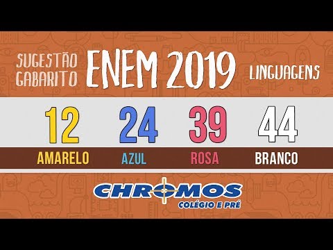 Gabarito ENEM 2019 CHROMOS - Prova Amarela: Questão 12 | Linguagens e Códigos