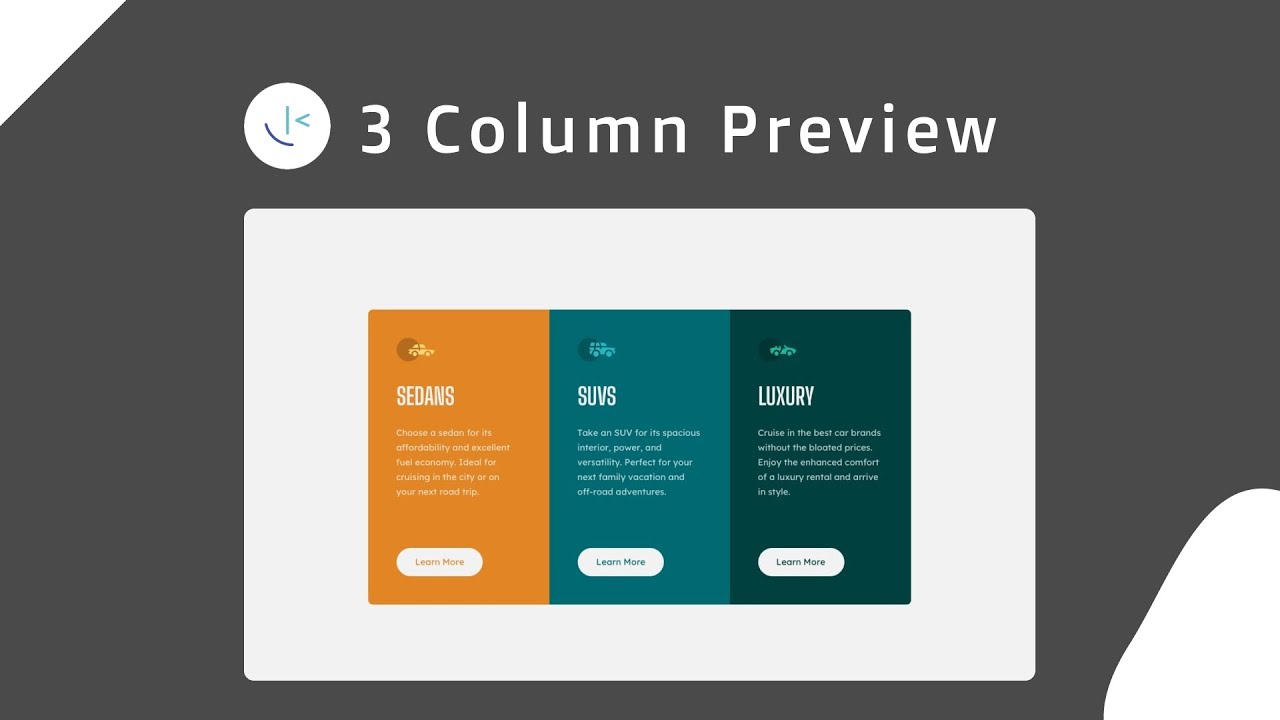3 Column Preivew Card Component |  Frontend Mentor Challenge #8