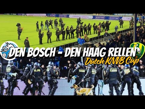FC Den Bosch - ADO Den Haag gestaakt vanwege heftige rellen 28.10.2025