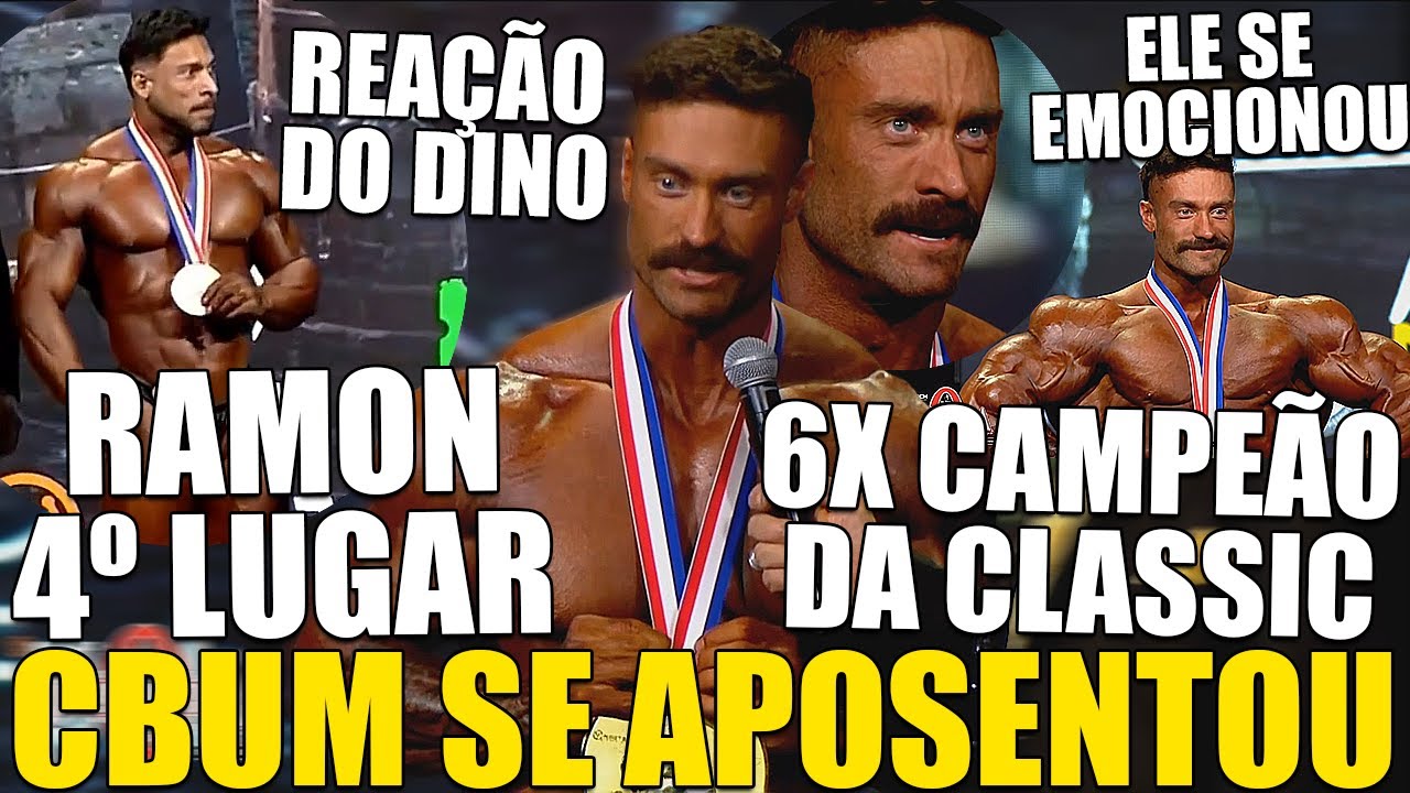 É OFICIAL! CBUM ANUNCIA APOSENTADORIA APÓS SER CAMPEÃO! RAMON FICA EM 4º LUGAR NO OLYMPIA