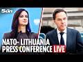LIVE NATO Secretary General Mark Rutte Lithuania PM Inga Ruginienė Press Conference