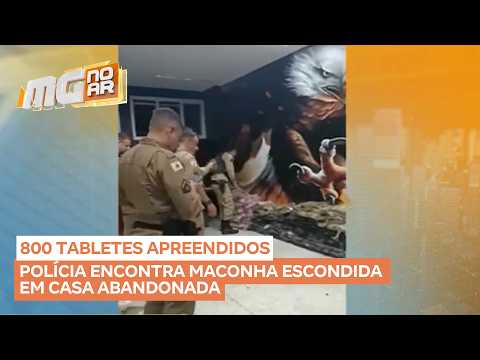 Polícia apreende 800 tabletes de maconha em casa abandonada em Rio Acima, na Grande BH