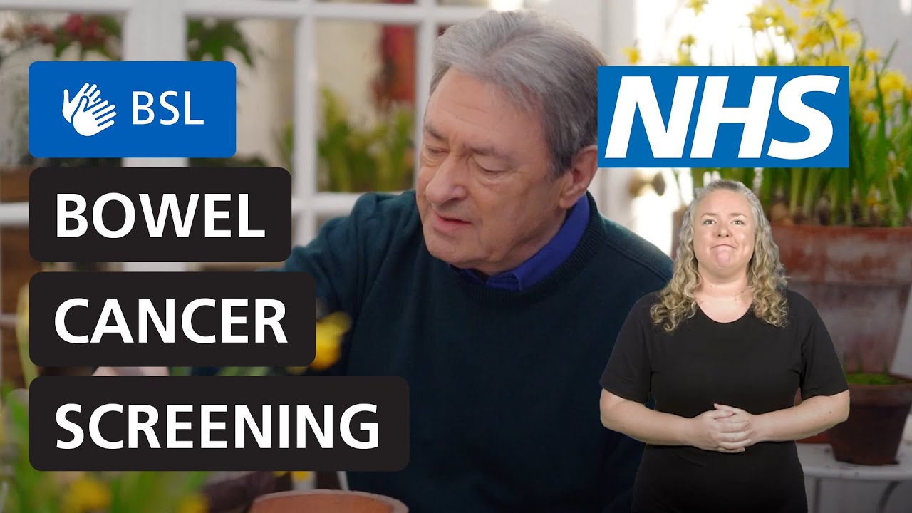 Bowel cancer screening: Alan Titchmarsh and Tommy Walsh | NHS (BSL)