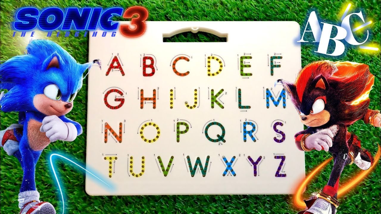 SONIC the Hedgehog 3 Movie ABC  - Learn to write ABC´s with MAGNATAB