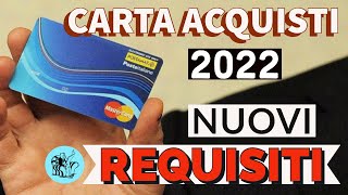 CARTA ACQUISTI 👉 I NUOVI REQUISITI 2022 ➡︎ ISEE & REDDITO 💳  💸  👀 #SOCIALCARD