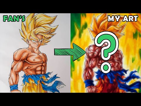 Drawing Goku Legend Awakes | Redraw fan's Drawing