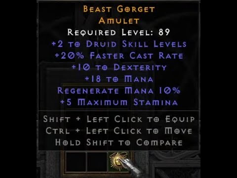 Lucky live Crafting for caster amulet