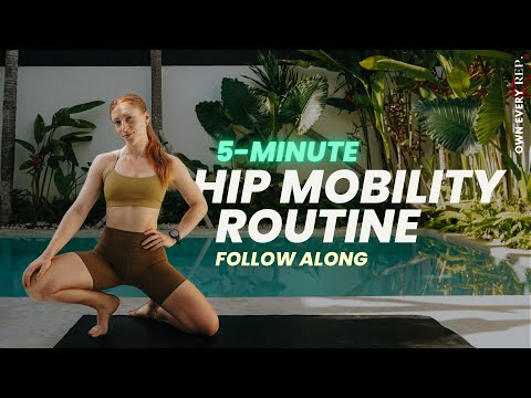 5 Min. Hip Mobility - Open Up & Strengthen Your Hips | No Talking | DAY20 #OER BASE