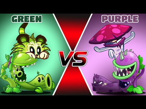 PvZ 2 New Plant Night Cap Team Green Vs Purple-Who Can Win?