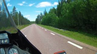 preview picture of video 'Africa Twin XRV 750 in Sweden Part 4 - E 45 north to Mora - Rollei S 50 WiFi'