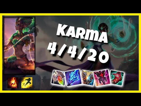 Karma NA Challenger SUPPORT (4/4/20) Gameplay Replay - Patch 10.23