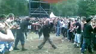 Raised fist Mosh pit