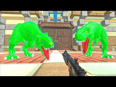 FPS ALONE IN DINOSAUR MAZE-Animal Revolt Battle Simulator