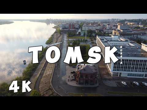 Tomsk, Russia. 20+ attractions: where to go and what to see. 4k drone video with relaxing music