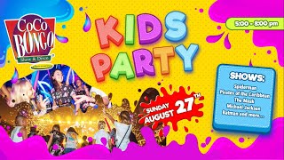 Join us at the Kids Party in Playa del Carmen August 27th
