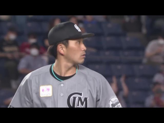 【3回表】マリーンズ・小島和哉 力強いストレートで三振を奪い、ピンチを凌ぐ!! 2022年5月18日 千葉ロッテマリーンズ 対 東北楽天ゴールデンイーグルス