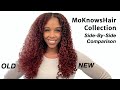 Old Vs New MoKnowsHair Collection Side By Side Wash N Go