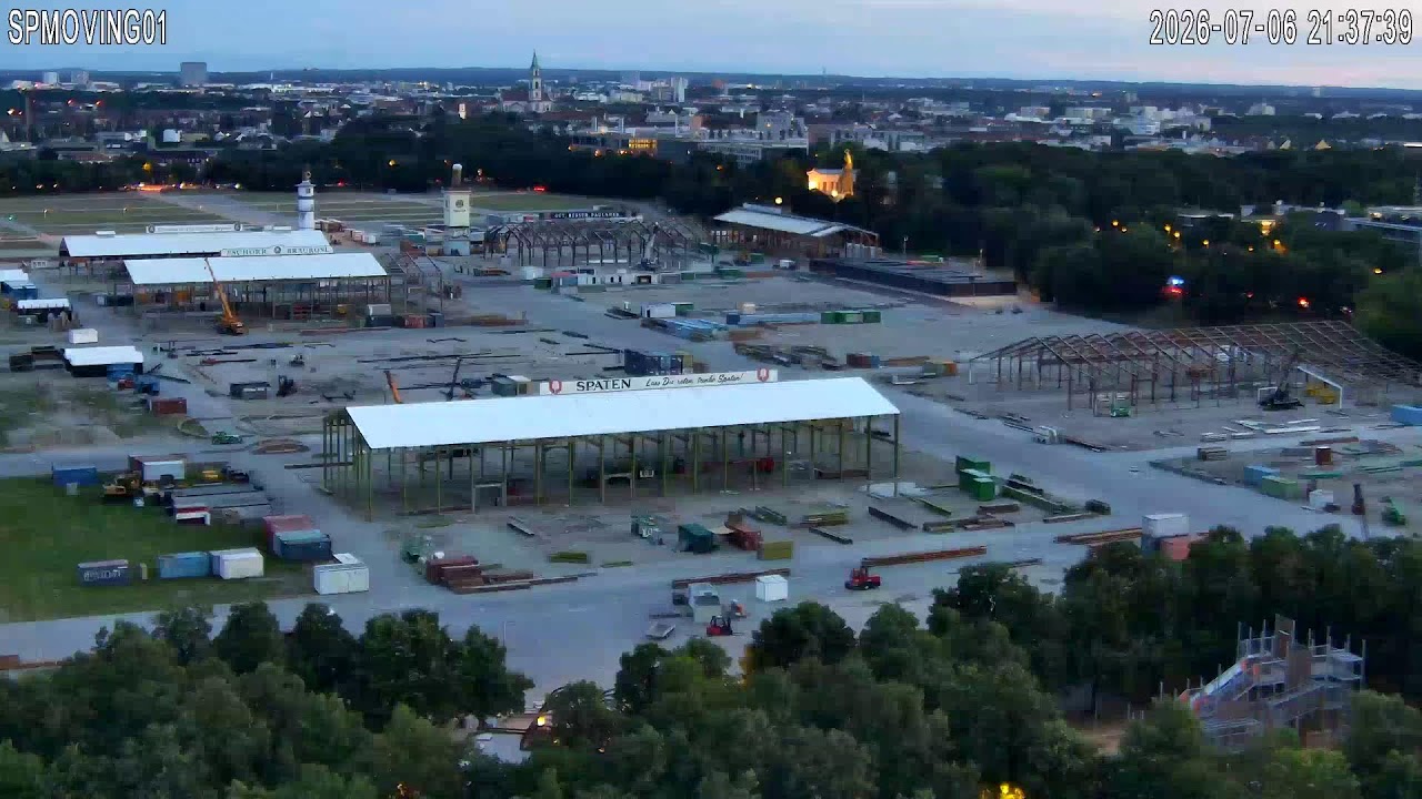 Live webcam view of Panorámica aérea de Theresienwiese