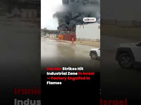 Iranian Missile Strike Hits Israeli Industrial Zone, Factory Catches Fire Amid Escalation