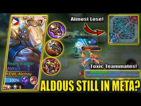 ALDOUS EPIC COMEBACK AGAINST AGGRESSIVE AND OP FANNY! TOXIC TEAMMATES! ALDOUS BEST BUILD 2022 - MLBB