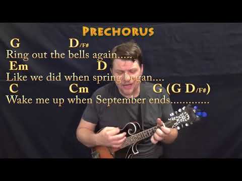 Wake Me Up When September Ends (Green Day) Mandolin Cover Lesson in G with Chords/Lyrics