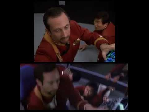 Star Trek VI vs. Star Trek Voyager "Flashback" comparison