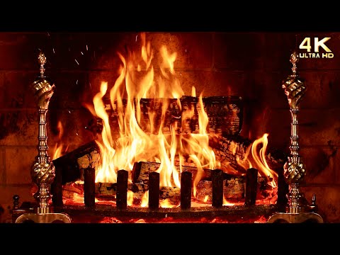 🔥 Crackling Fireplace 4K 🎄 Holiday Yule Log Christmas Ambience ⏐ No Ads