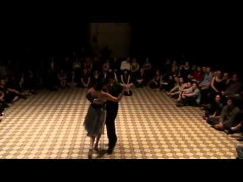  Maria Ines Bogado  and  Sebastian Jimenez  are  dancing  to  the  vals  "  Paloma  "