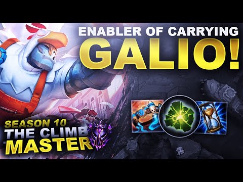 GALIO! THE ENABLER OF CARRYING! - Climb to Master Season 10 | League of Legends