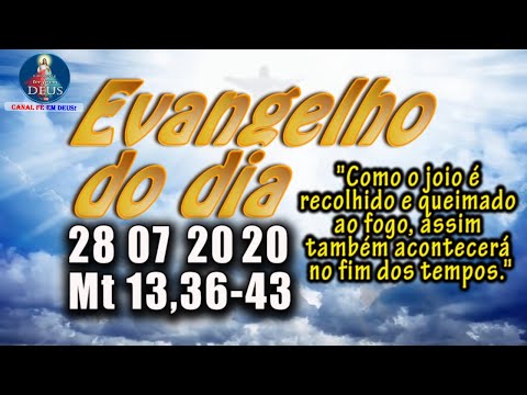EVANGELHO DO DIA 28/07/2020 COM REFLEXÃO. Evangelho (Mt 13,36-43)