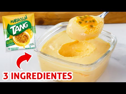 Mousse de Maracujá com Suco Tang (em pó) | Receita