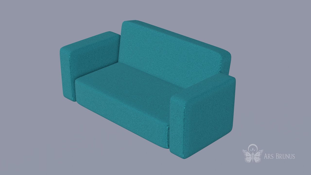 Sof&aacute; Simples Modelo 3D