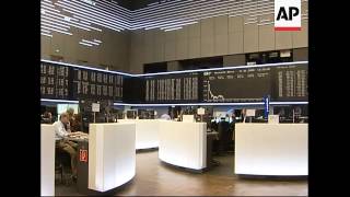Markets plunge; trading floor, Paris analyst, Frankfurt