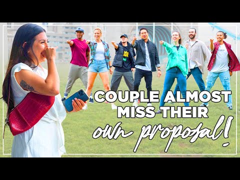 Crazy Flash Mob Proposal - Will The Couple Miss It?! 😱