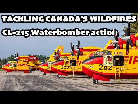 Fighting Quebec Wildfires! Bridger Aerospace CL-215T action in Maniwaki (YMW / CYMW)