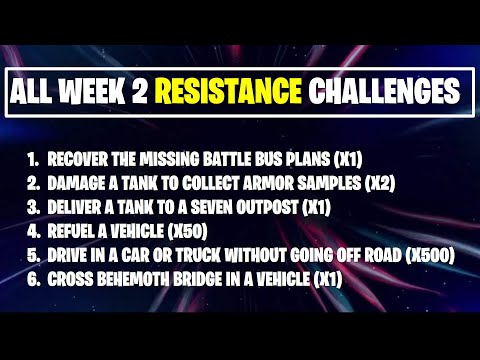 All Week 2 Resistance Quests Guide Challenges -  Chapter 3 Season 2