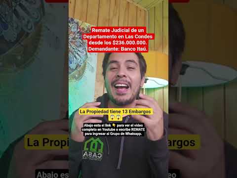 Remate Judicial de un Departamento en Las Condes desde los $236.000.000