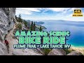 Amazing Scenic Virtual Bike Ride | 4K 60 FPS | Lake Tahoe - Flume Trail | Relax/Study/Sleep