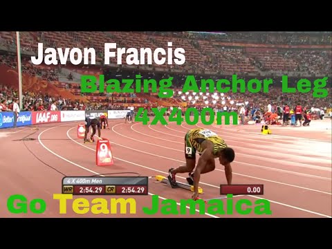 Javon Francis Blazing Anchor Leg 4x400m Men Final IAAF World Championsship Beijing 2015