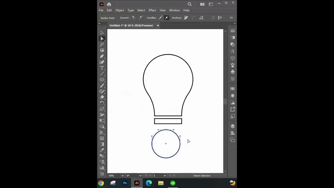Flat Bulb icon #adobeillustrator #tutorial #shorts #viralshorts #howtodraw
