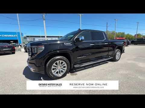 2025 GMC Sierra 1500 Crew Cab Standard Box 4-Wheel Drive Denali in Black for sale at Ontario Motor Sales in Oshawa, ON