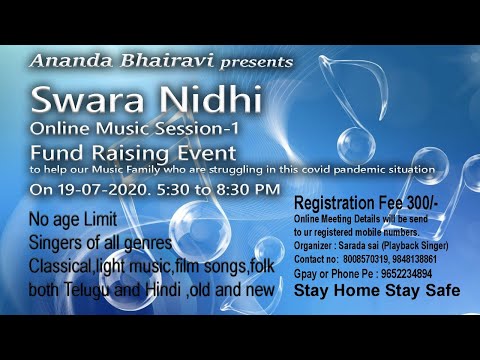 K_Sirisha  Swaranidhi zoom event