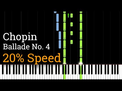 Chopin - Ballade No. 4 in F Minor (Slow piano Tutorial) [20% Speed]