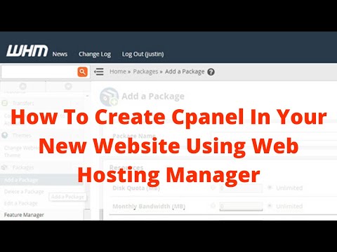 Cpanel In Your New Website Using Web Hosting Manager