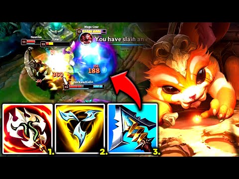 GNAR TOP BUT MY (Q) DOES 300% MORE DAMAGE (HILARIOUS) - S13 GNAR GAMEPLAY! (Season 13 Gnar Guide)