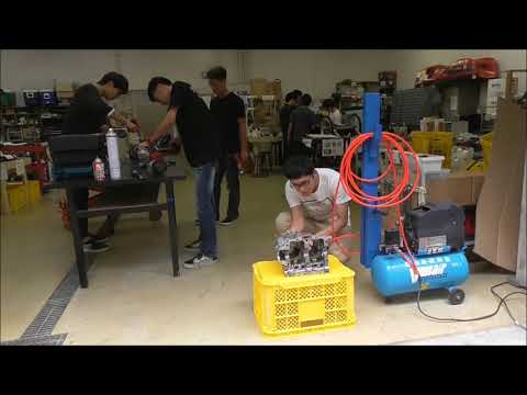 R1年度　⑤水平対向4気筒エンジン教材製作