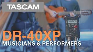 Video thumbnail for DR-40XP - Field Recorder & Interface for Musicians and Performers by TASCAM Official