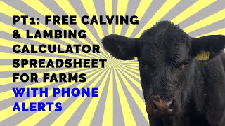 Pt1: Free Lambing, Calving Calculator Spreadsheet with Smartphone Alerts
